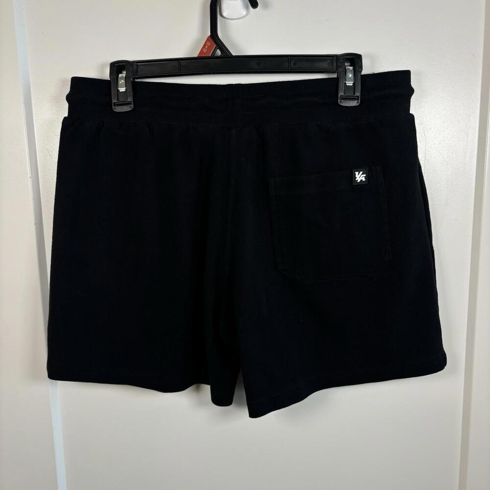 YoungLA Athletic Sweat Shorts Mens Large Black 5” Inseam Gym Workout Drawstring - Picture 4 of 8